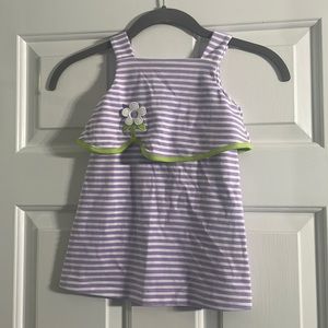 NWT Florence Eiseman Purple and White Striped 2T Dress